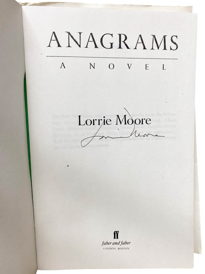 Moore, Lorrie - Anagrams - SIGNED | image3