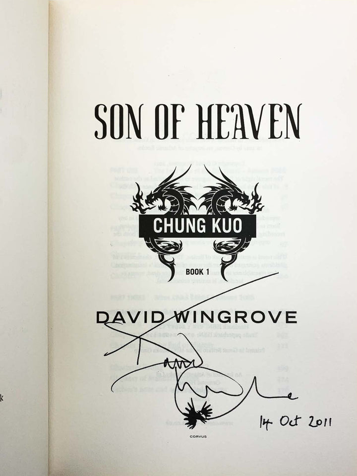 Wingrove, Dean - Son of Heaven - SIGNED | signature page