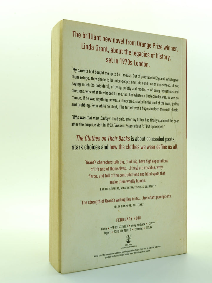 Grant, Linda - The Clothes on Their Backs | pages