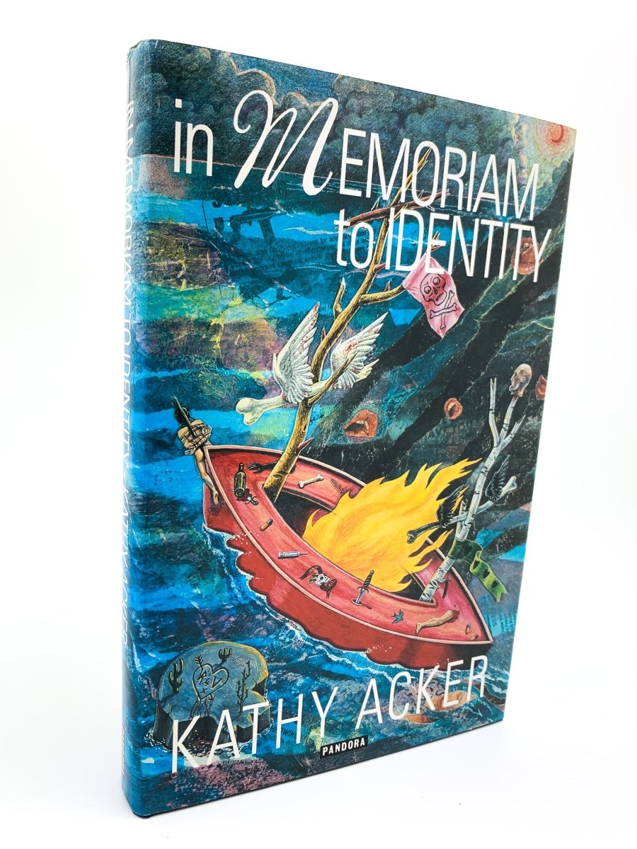 Acker, Kathy - In Memoriam to Identity | front cover. Published by Pandora in 1990. Hardcover.  Condition:  Near Fine +/Near Fine +