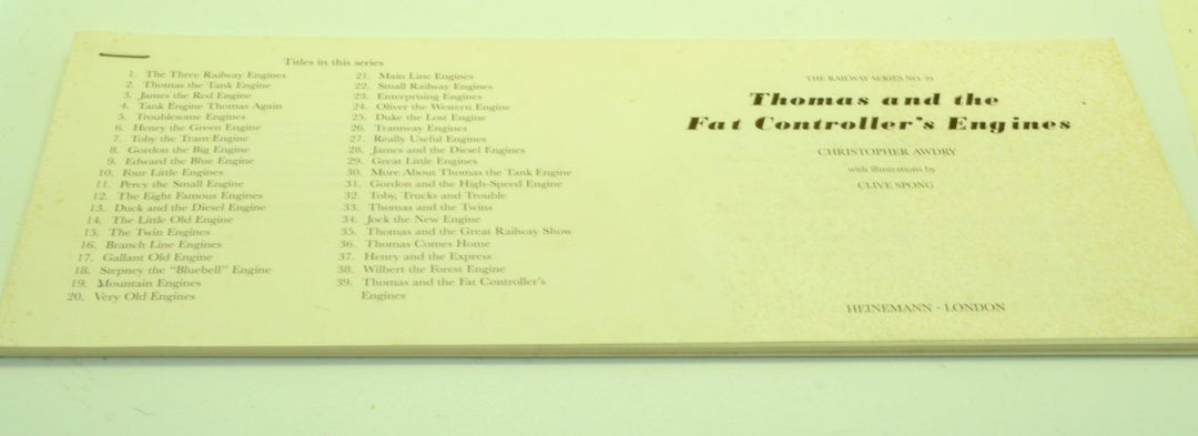 Awdry, Christopher - Thomas and the Fat Controller's Engines ( unbound proof pages ) | front cover
