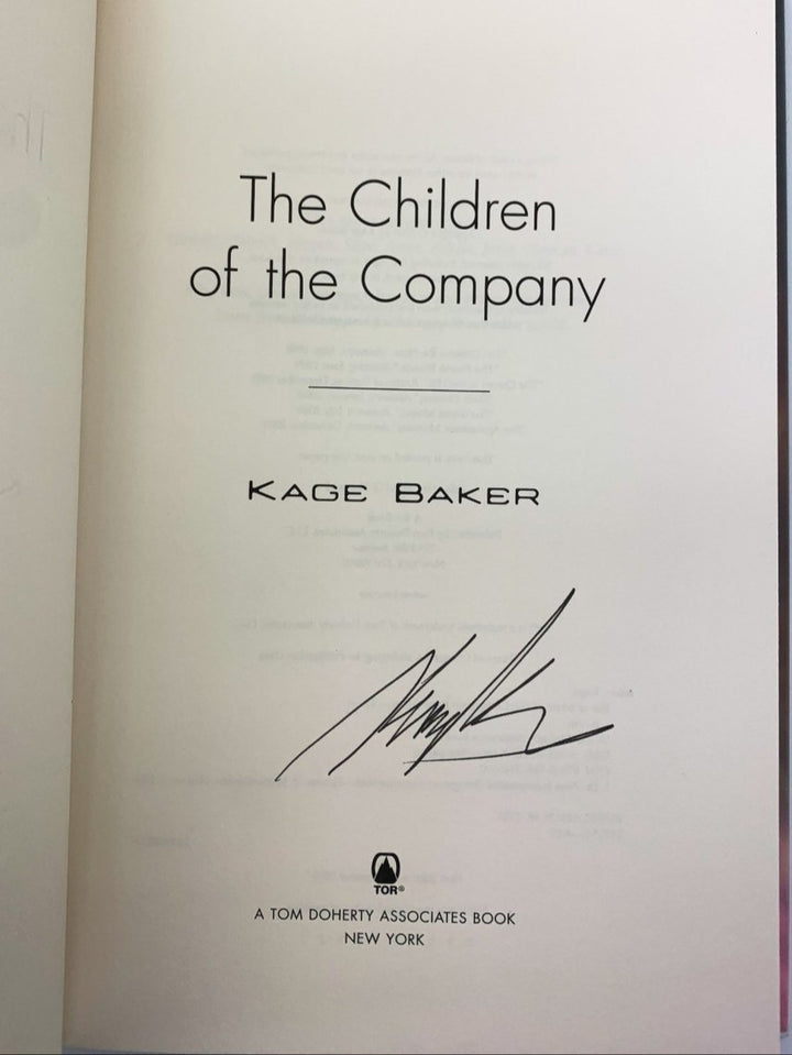 Baker, Kage - The Children of the Company - SIGNED | signature page