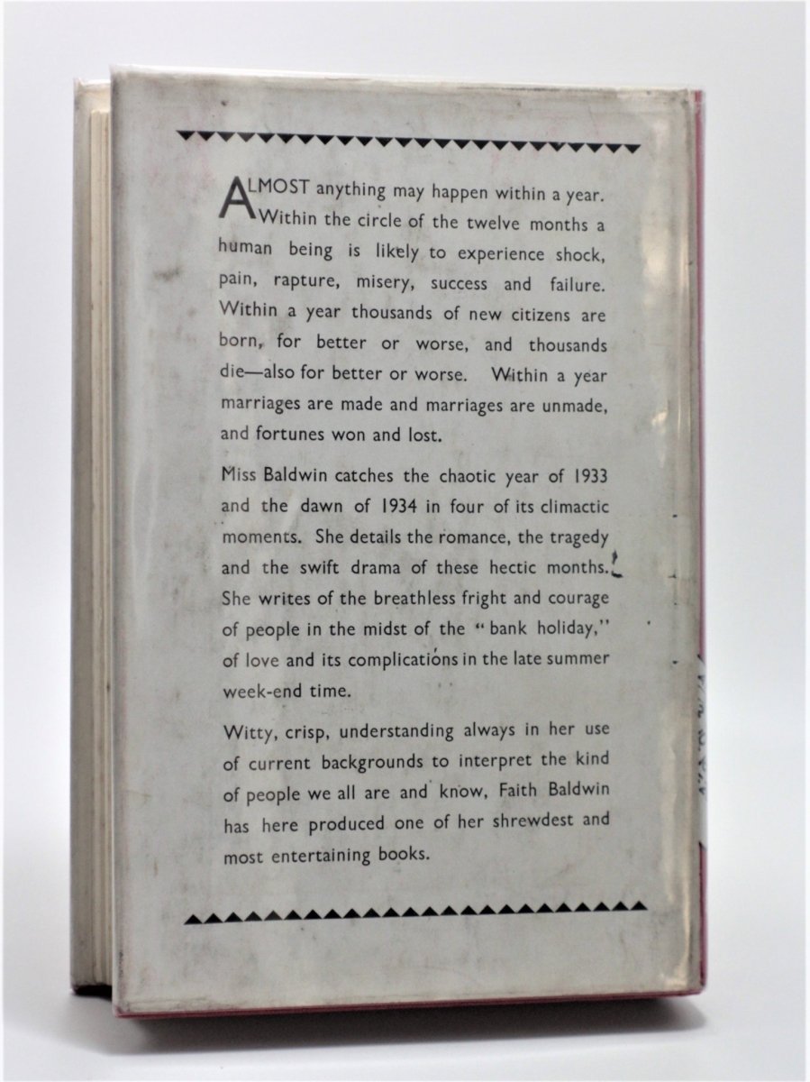 Baldwin, Faith - Within a Year | back cover