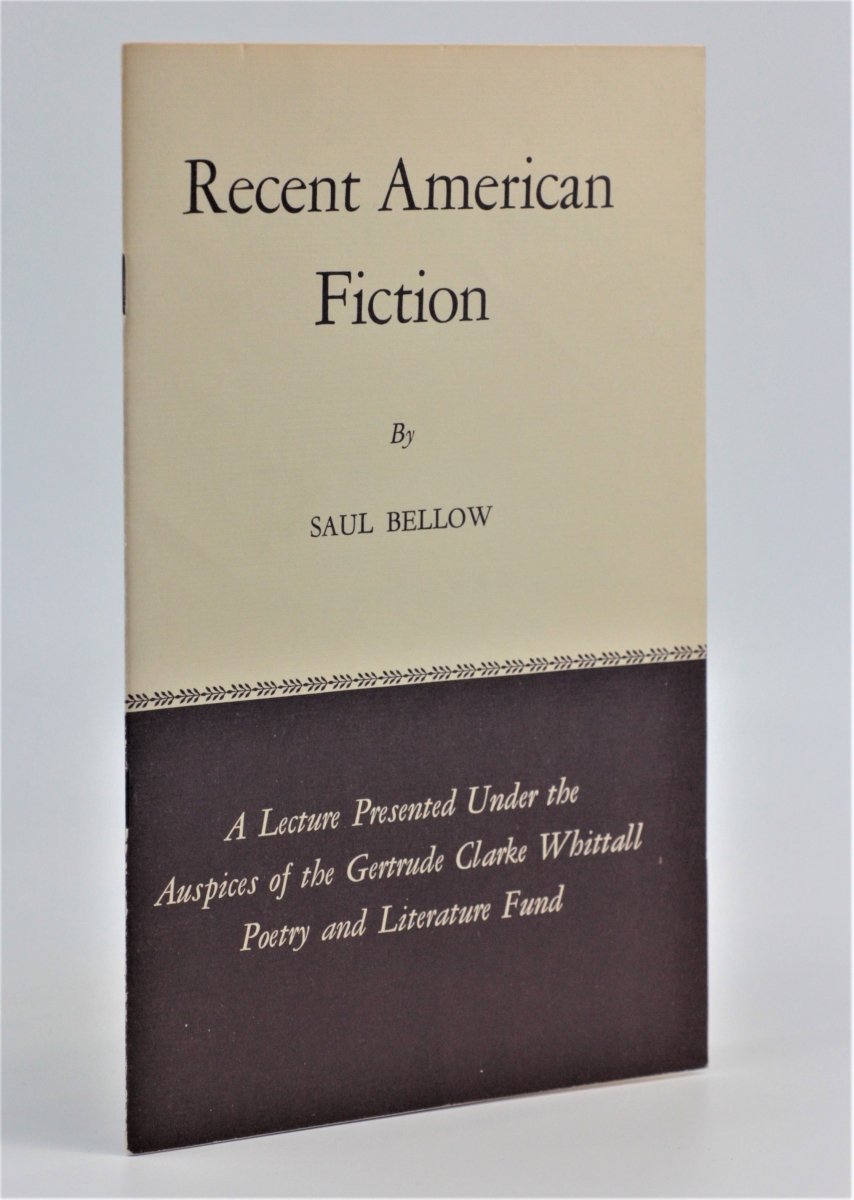Bellow, Saul - Recent American Fiction | front cover. Published by Library of Congress in 1963. Original Wraps.  Condition:  Near Fine +/No Jacket ( as Issued )