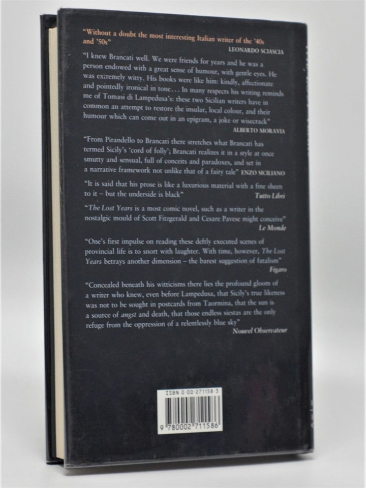 Brancati, Vitaliano - The Lost Years | back cover