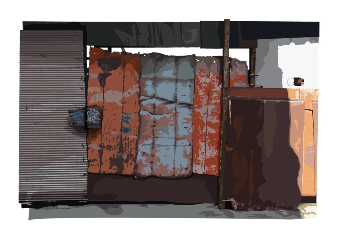 Corrugated Door, Havana | image1 | Signed Limited Edtion Print