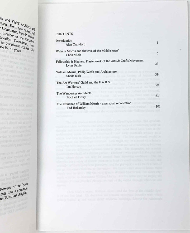 Crawford, Alan - William Morris and Architecture | signature page