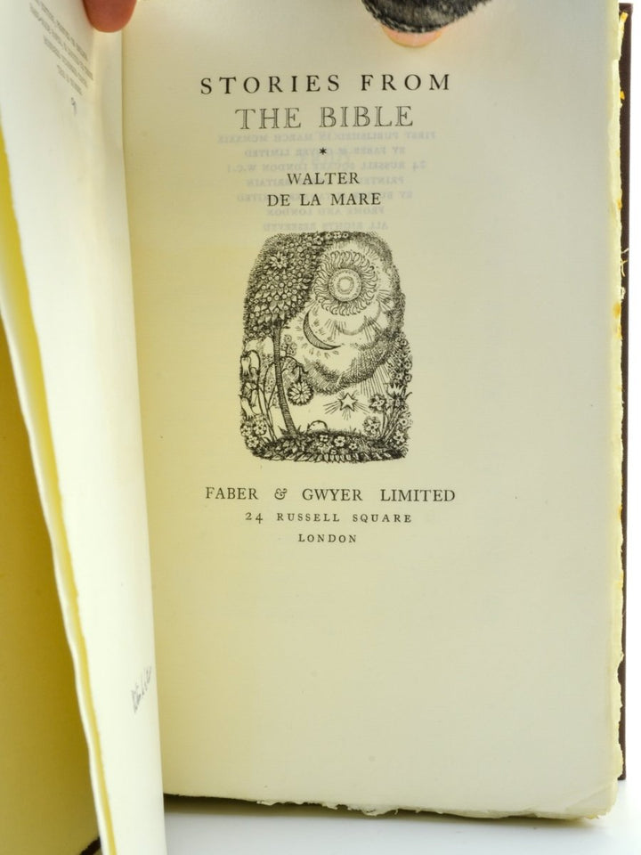 de la Mare, Walter - Stories from the Bible - SIGNED | pages