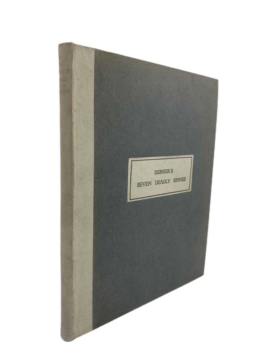 Thomas Dekker First Edition | The Seven Deadly Sinnes Of London | Cheltenham Rare Books. Published by Cambridge University Press in 1905. Hardcover.  Condition:  Very Good ++/No Jacket