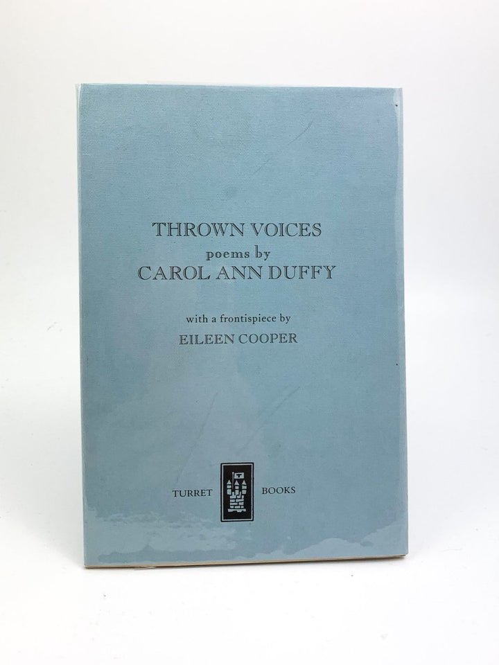 Duffy, Carol Ann - Thrown Voices | front cover. Published by Turret Books in 1986. Soft Cover In Jacket.  Condition:  Fine/Near Fine