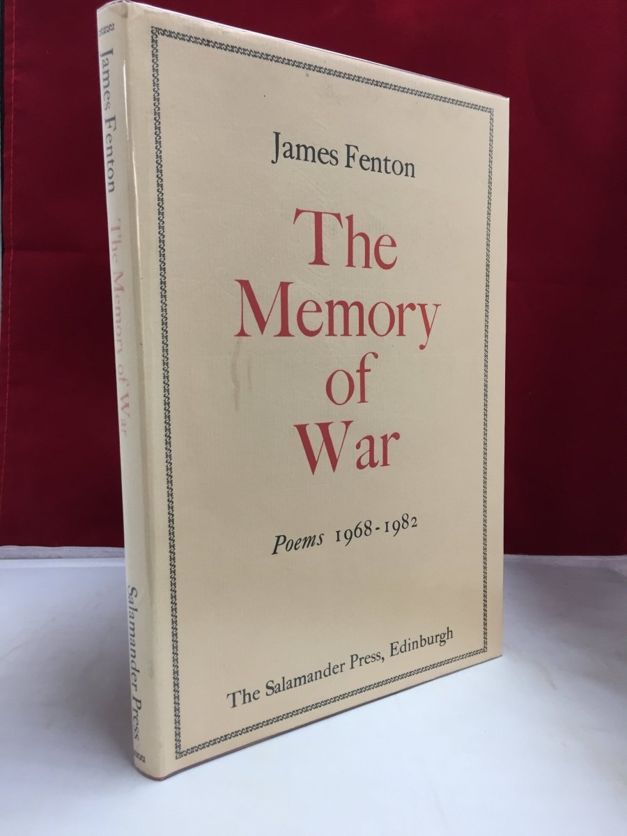 Fenton, James - The Memory of War | front cover. Published by Salamander Press in 1982. Hardcover.  Condition:  Fine/Near Fine ++