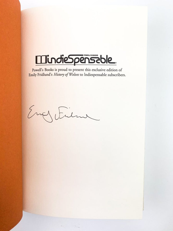 Fridlund, Emily - History of Wolves:- SIGNED, slipcased edition | pages