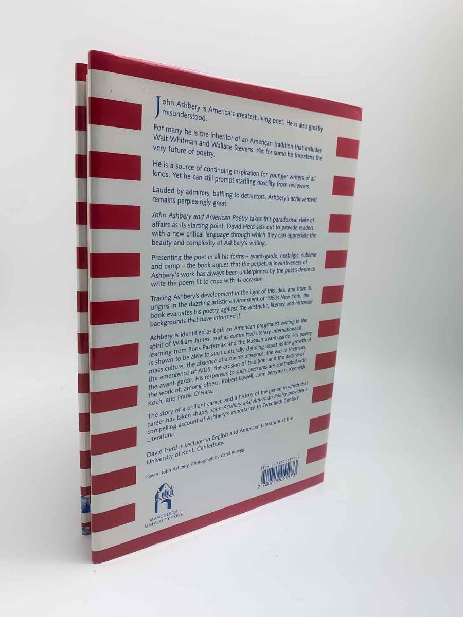 Herd, David - John Ashbery and American Poetry | back cover
