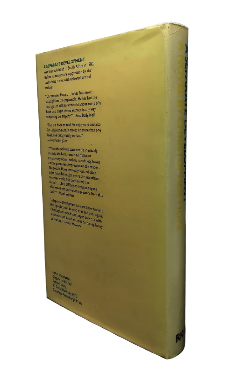 Hope, Christopher - A Separate Development - SIGNED | back cover