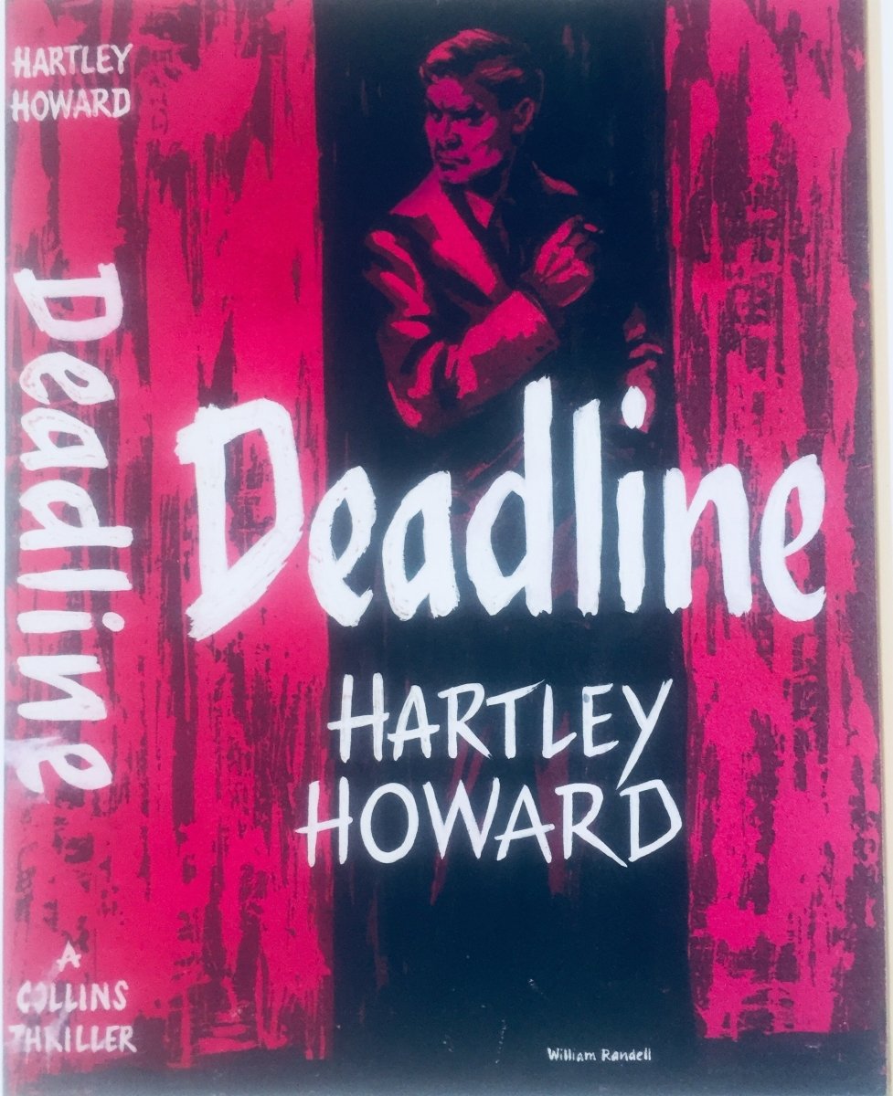 Howard, Hartley - Deadline (Original Dustwrapper Artwork) | front cover. Published by Collins ( Collins Mystery ) in 1956. Unbound In Portfolio.  Condition:  Near Fine/n/a