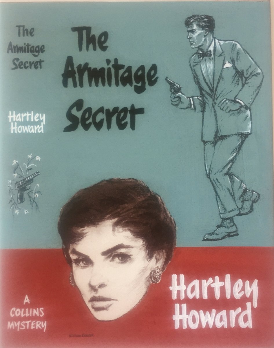 Howard, Hartley - The Armitage Secret (Original Dustwrapper Artwork) | front cover. Published by Collins ( Collins Mystery ) in 1959. Unbound In Portfolio.  Condition:  Fine/n/a