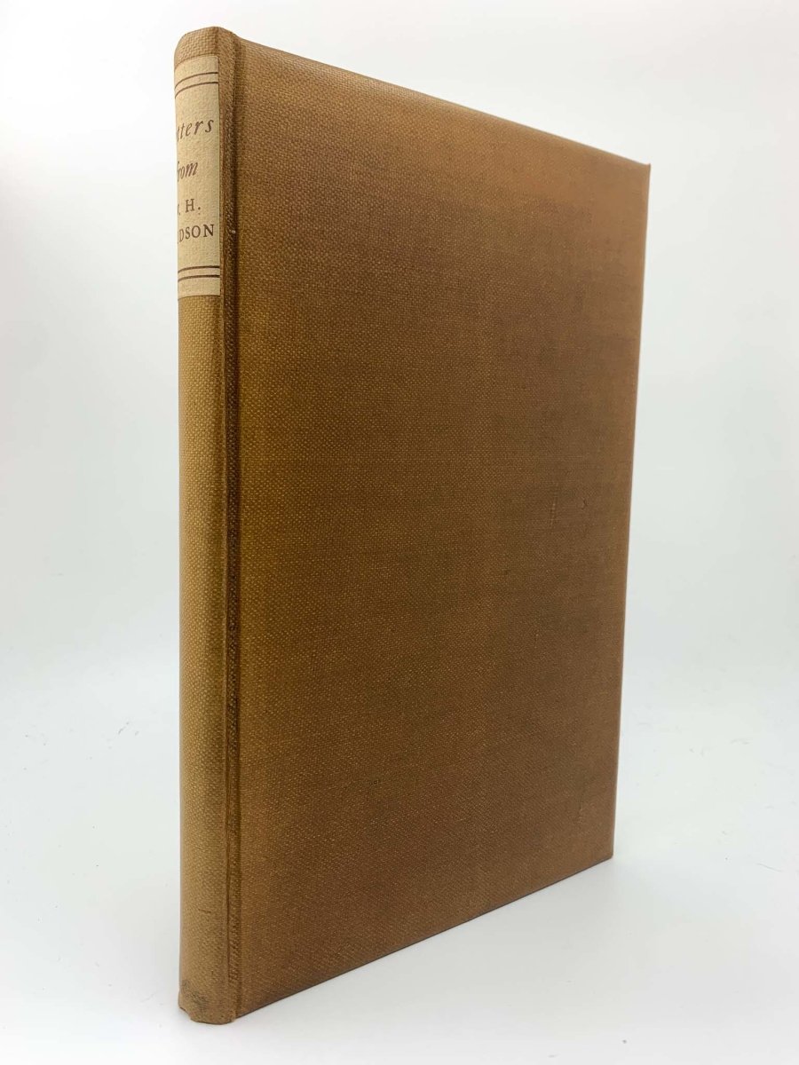 Hudson, W H - Letters from W H Hudson | front cover. Published by Nonesuch Press in 1923. Hardcover.  Condition:  Near Fine/No Jacket