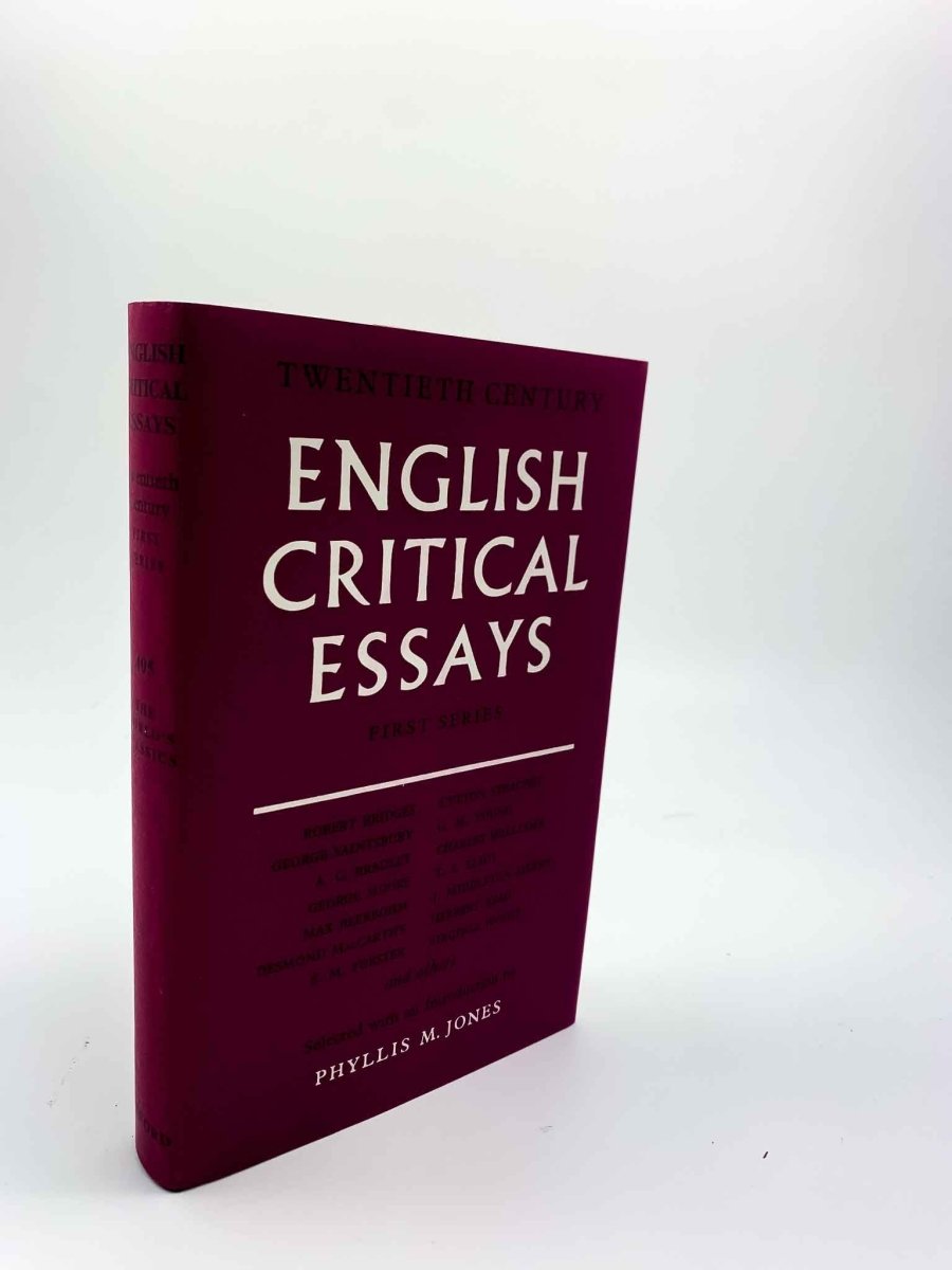 Jones, Phyllis M. - English Critical Essays : Twentieth Century - First Series | front cover
