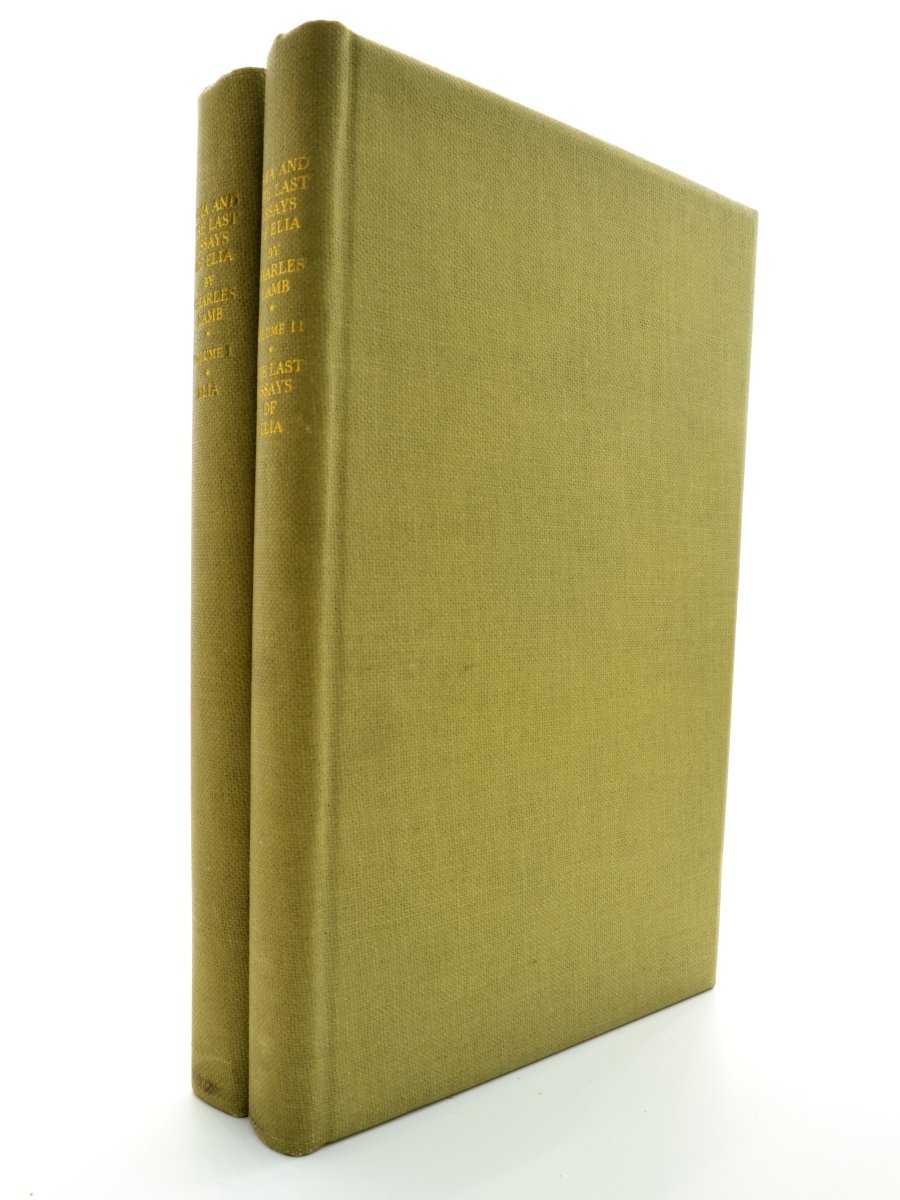 Lamb, Charles - Elia and the Last Essays of Elia ( Two Volumes ) | front cover. Published by Gregynog Press in 1929. Hardcover.  Condition:  Near Fine/No Jacket ( as Issued )