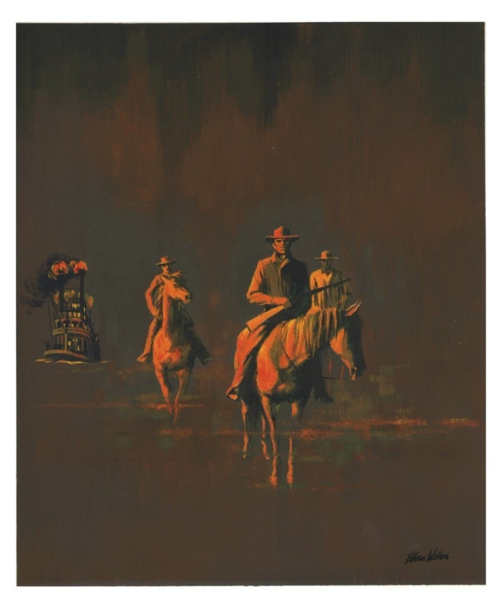 Le May, Alan - By Dim and Flaring Lamps (Original Dustwrapper Artwork) | front cover. Published by Collins ( Collins Mystery ) in 1963. Unbound In Portfolio. Condition: Fine/n/a