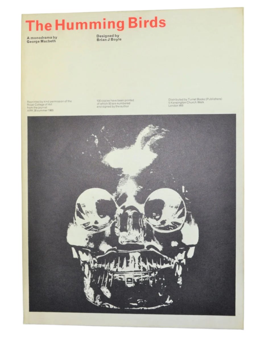MacBeth, George - The Hummming Birds | front cover. Published by Turret Books in 1965. Hardcover.  Condition:  Very Good ++/No Jacket ( as Issued )