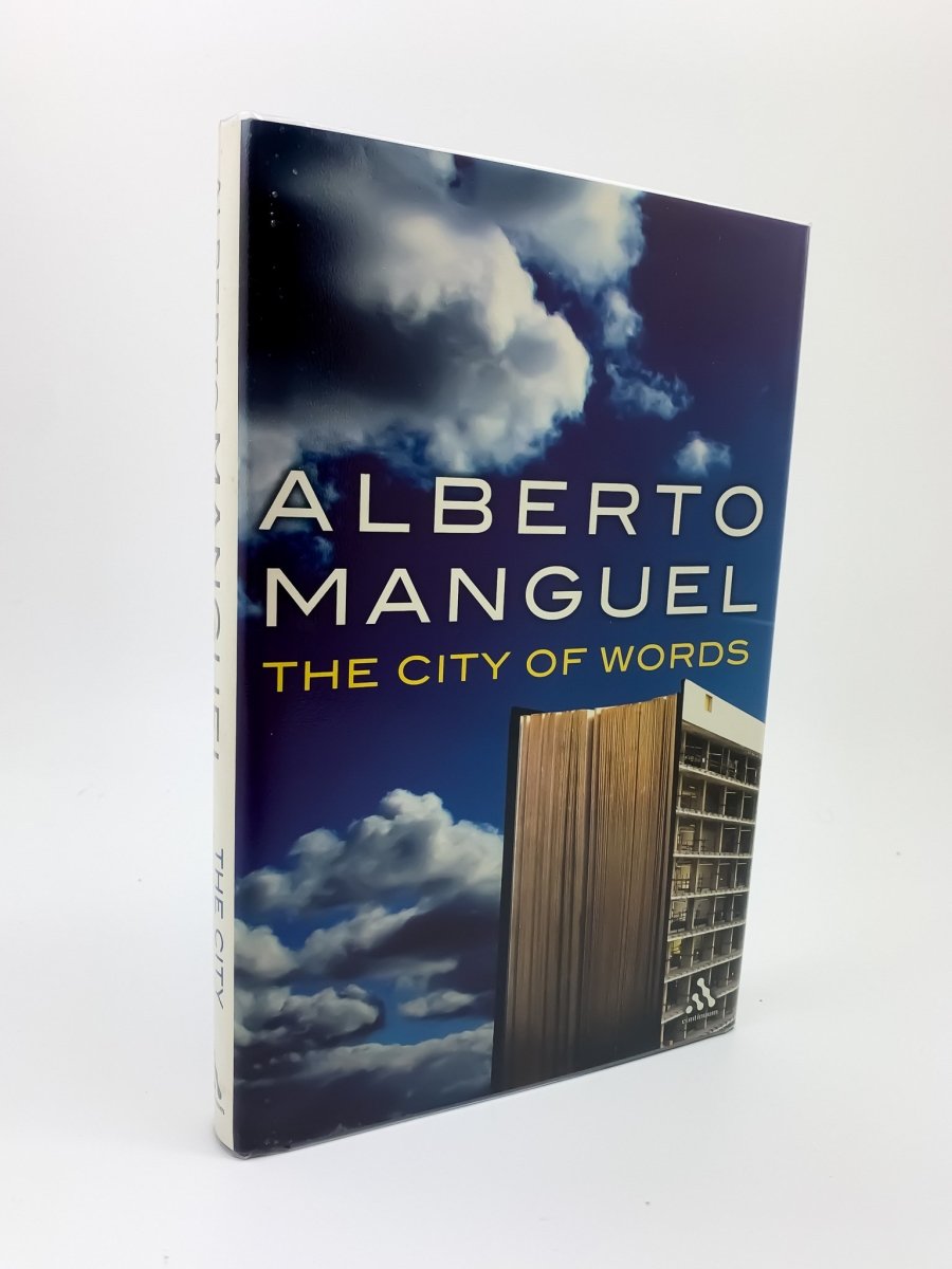 Manguel, Alberto - The City of Words | front cover. Published by Continuum in 2008. Hardcover.  Condition:  Fine/Fine