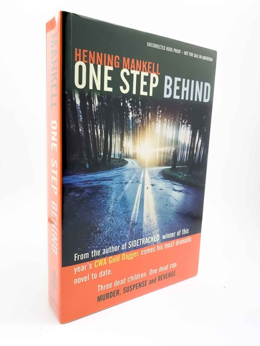 Mankell, Henning - One Step Behind | front cover. Published by Harvill in 2001. Original Wraps. Condition: Near Fine/No Jacket ( as Issued )