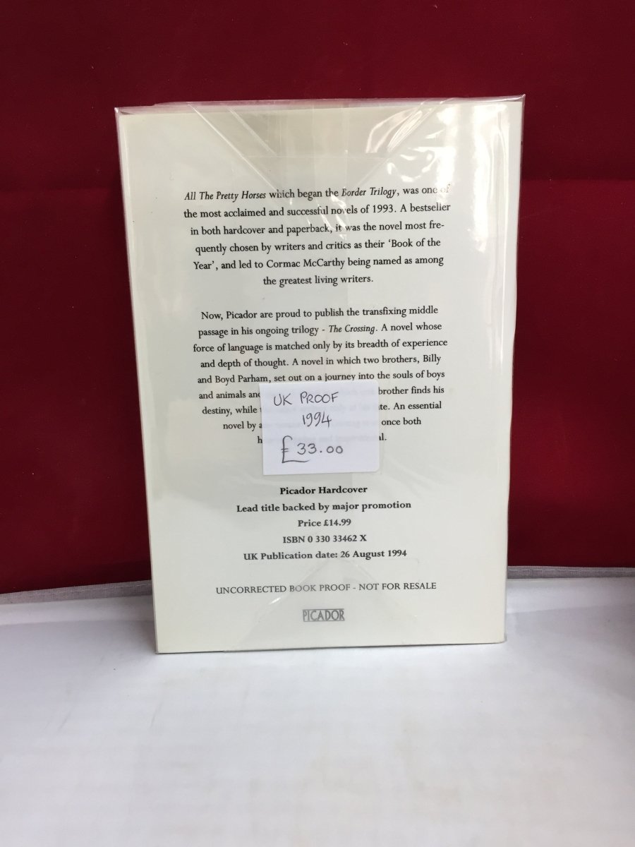 McCarthy, Cormac - The Crossing | back cover