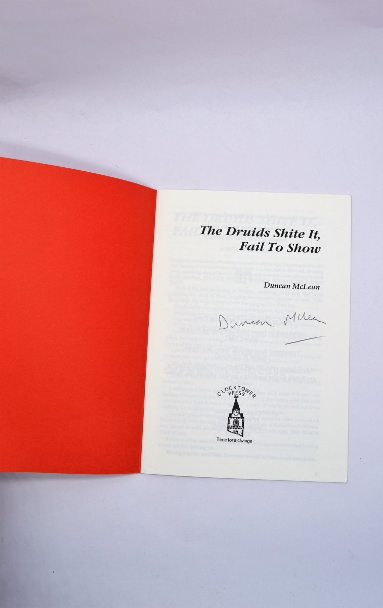 McLean, Duncan - The Druids Shite It, Fail to Show | back cover
