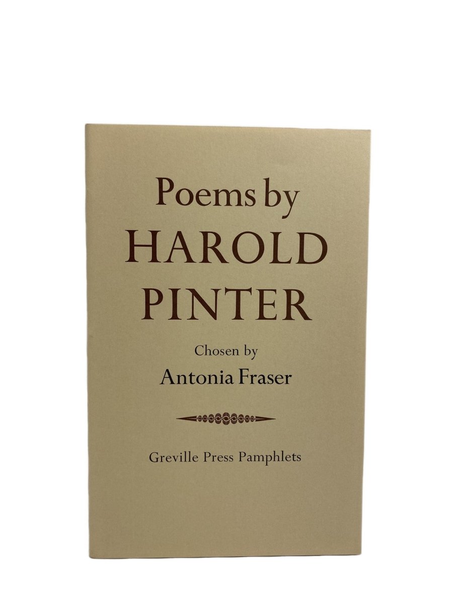 Pinter, Harold - Poems by Harold Pinter - SIGNED | front cover. Published by Greville Press in 2002. Paperback.  Condition:  Fine/Fine