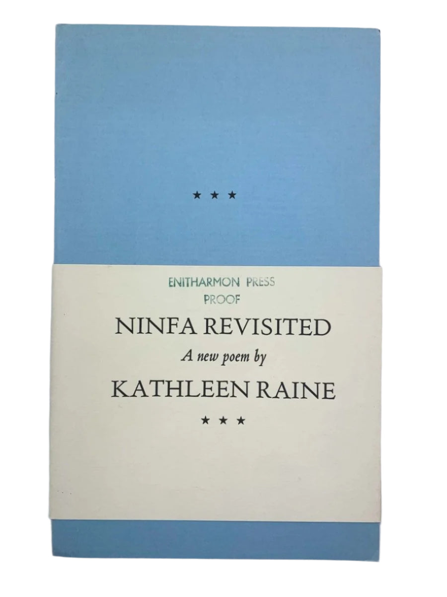 Raine, Kathleen - Ninfa Revisited | front cover. Published by Enitharmon Press in 1968. Paperback.  Condition:  Near Fine/No Jacket