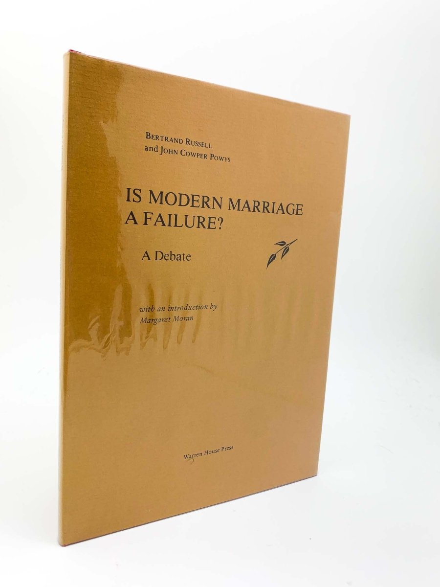Russell, Bertrand - Is Modern Marriage a Failure | signature page. Published by Warren House Press in 1983. Hardcover.  Condition:  Fine/Fine