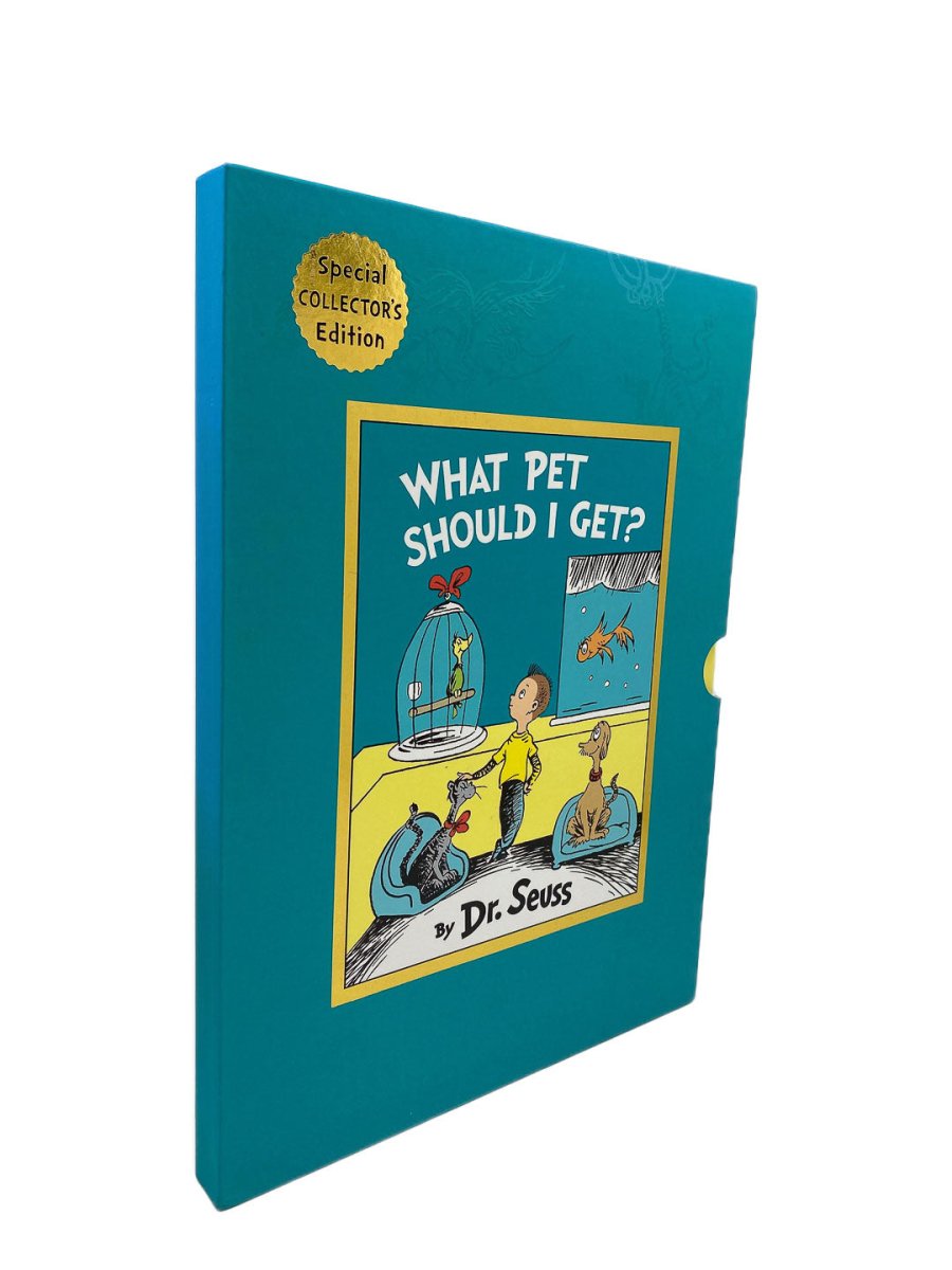 Seuss, Dr. - What Pet Should I Get? - Deluxe Slipcase Edition | front cover. Published by HarperCollins in 2015. Hardcover.  Condition:  Fine/Fine
