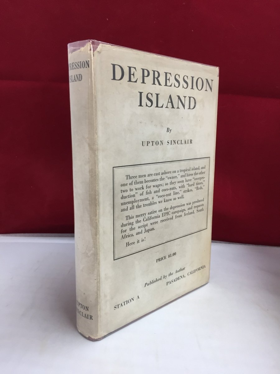 Sinclair, Upton - Depression Island | front cover. Published by Upton Sinclair in 1935. Hardcover.  Condition:  Very Good +++/Very Good