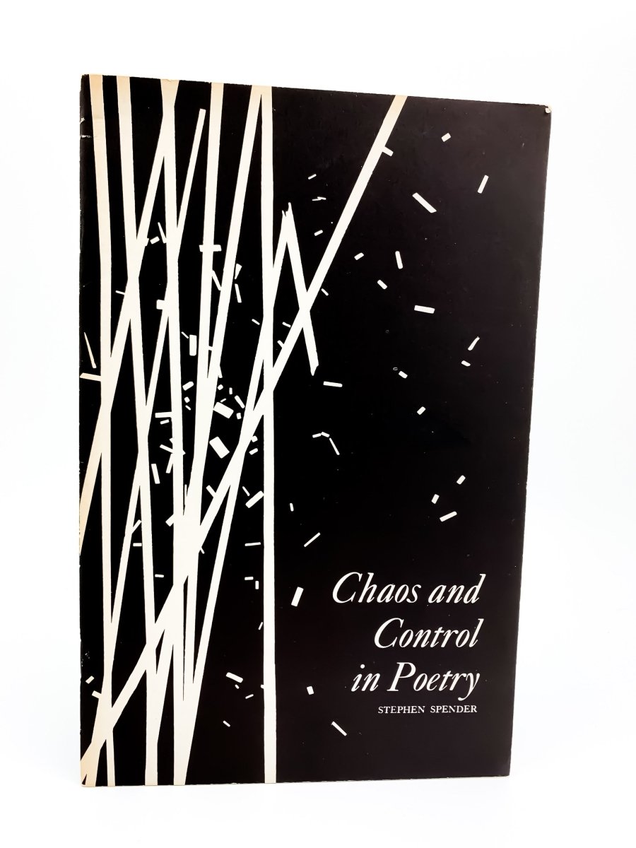 Spender, Stephen - Chaos and Control in Poetry | front cover. Published by The Library of Congress in 1966. Original Wraps.  Condition:  Very Good ++/No Jacket ( as Issued )