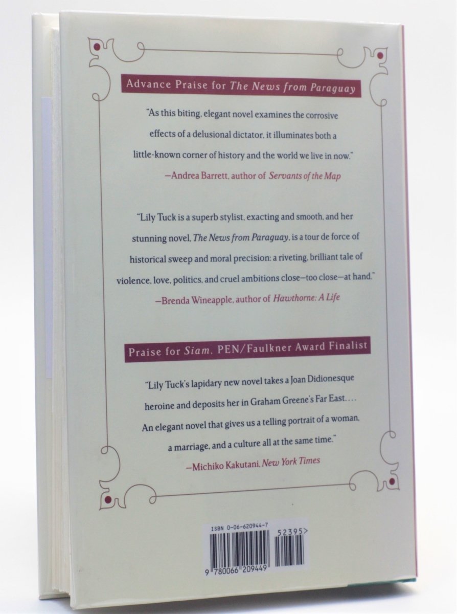 Tuck, Lily - The News from Paraguay - SIGNED | back cover