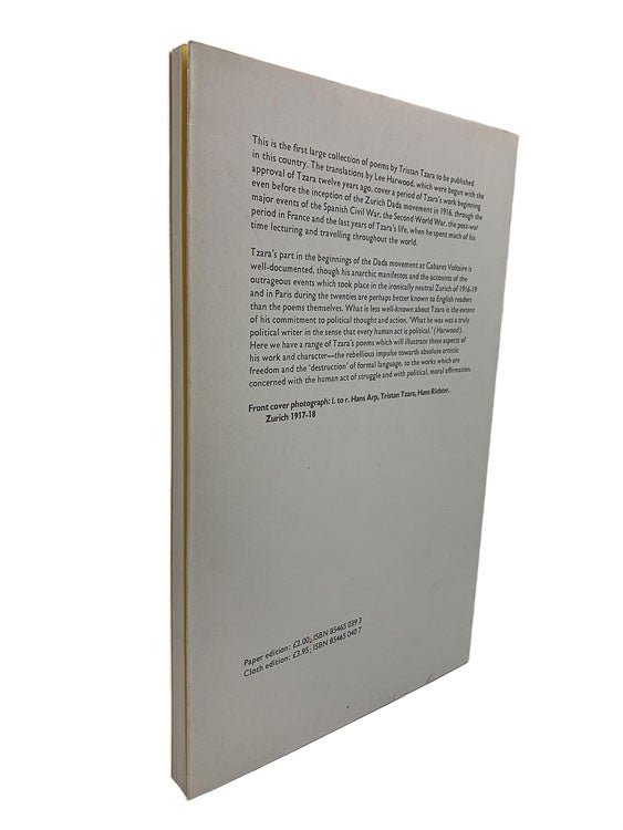 Tzara, Tristan - Selected Poems | back cover