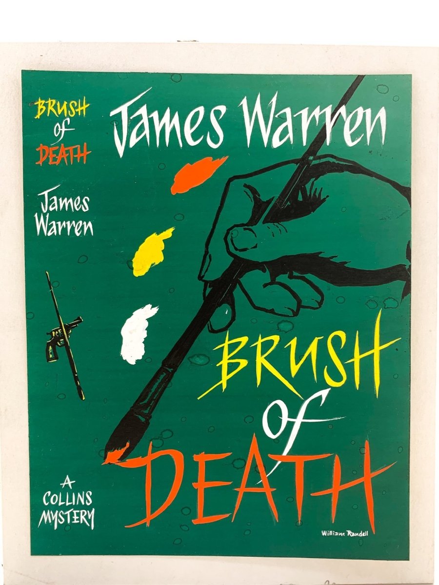 Warren, James - Brush of Death ( Original Dustwrapper Artwork ) - SIGNED | front cover. Published by Collins ( Collins Mystery ) in 1957. Unbound In Portfolio. Condition: Fine/n/a