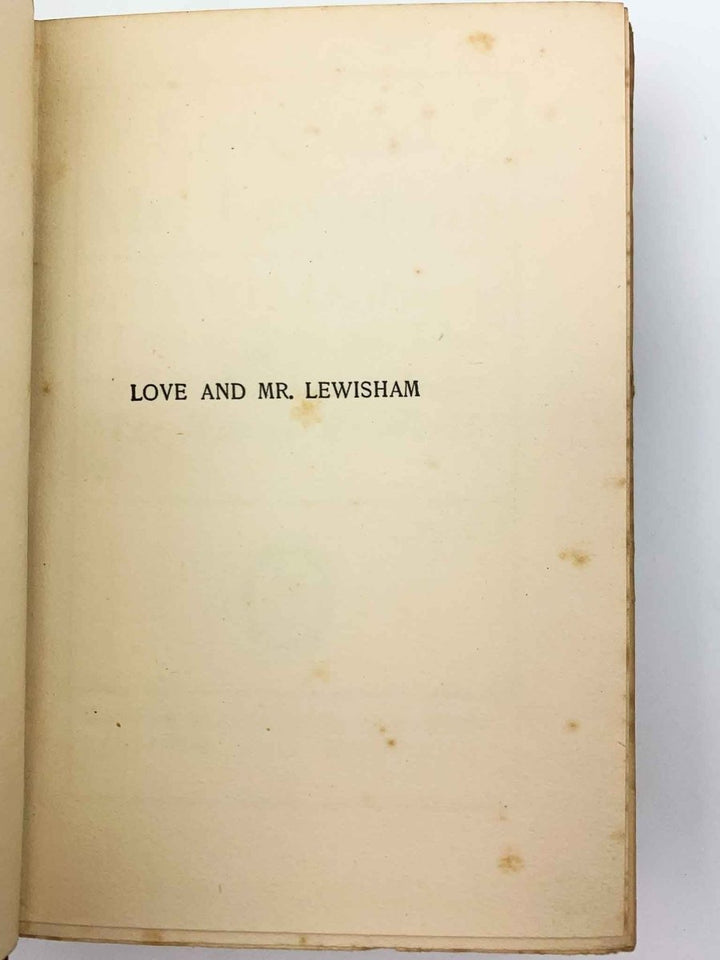 Wells, H G - Love and Mr Lewisham | book detail 5