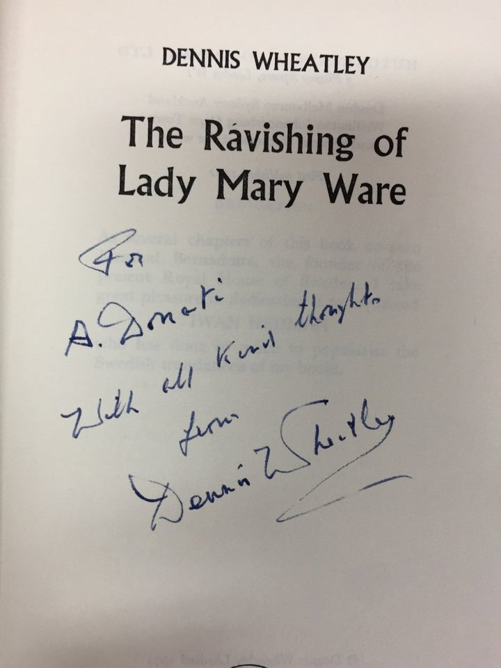 Wheatley, Dennis - The Ravishing of Lady Mary Ware | back cover