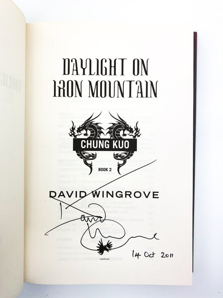 Wingrove, David - Daylight on Iron Mountain - SIGNED | signature page
