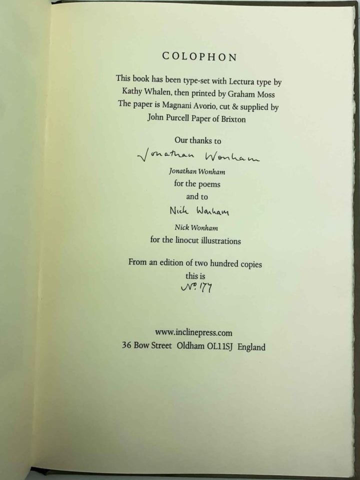 Wonham, Jonathan - Steel Horizon : Poems of the North Sea - SIGNED | signature page