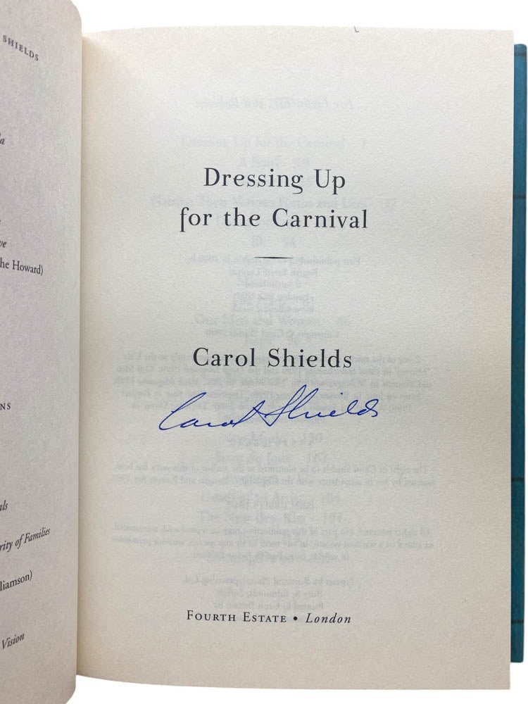 Shields, Carol - Dressing Up For the Carnival - SIGNED