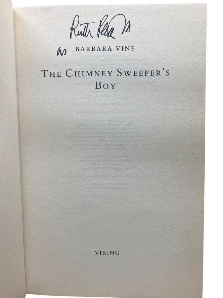 Vine, Barbara - The Chimney Sweeper's Boy - SIGNED