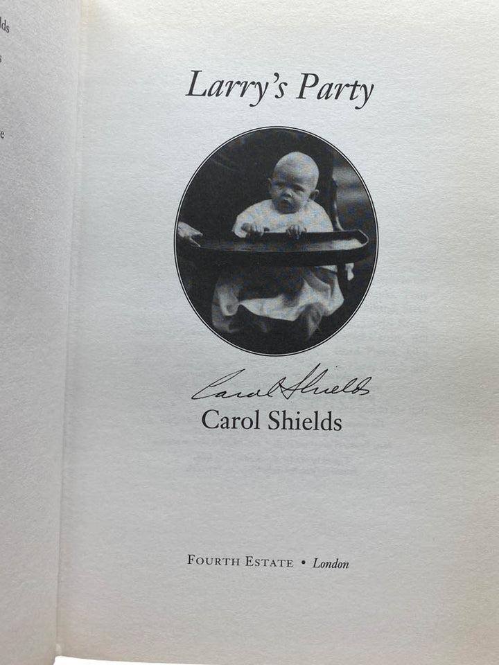 Shields, Carol - Larry's Party - SIGNED
