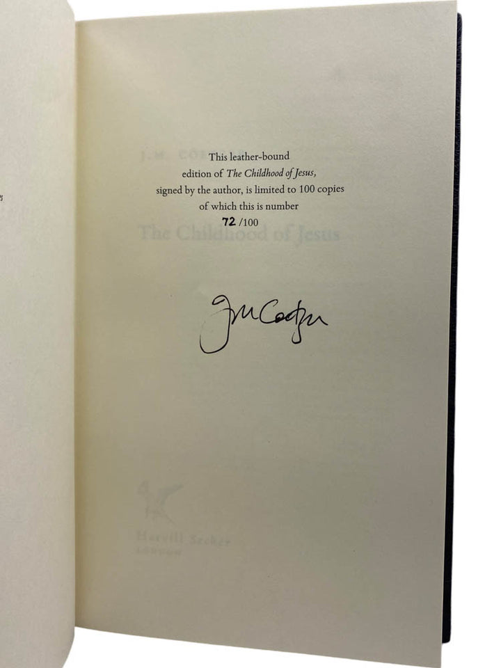 Coetzee, J M - The Childhood of Jesus - SIGNED