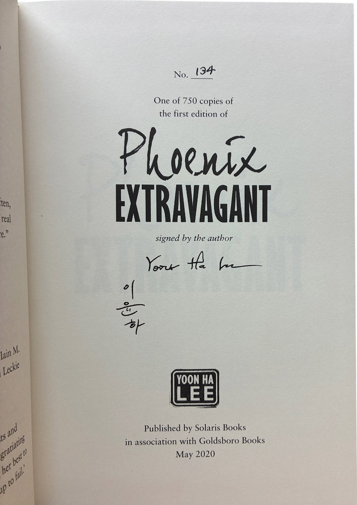Lee, Yoon Ha - Phoenix Extravagant - SIGNED