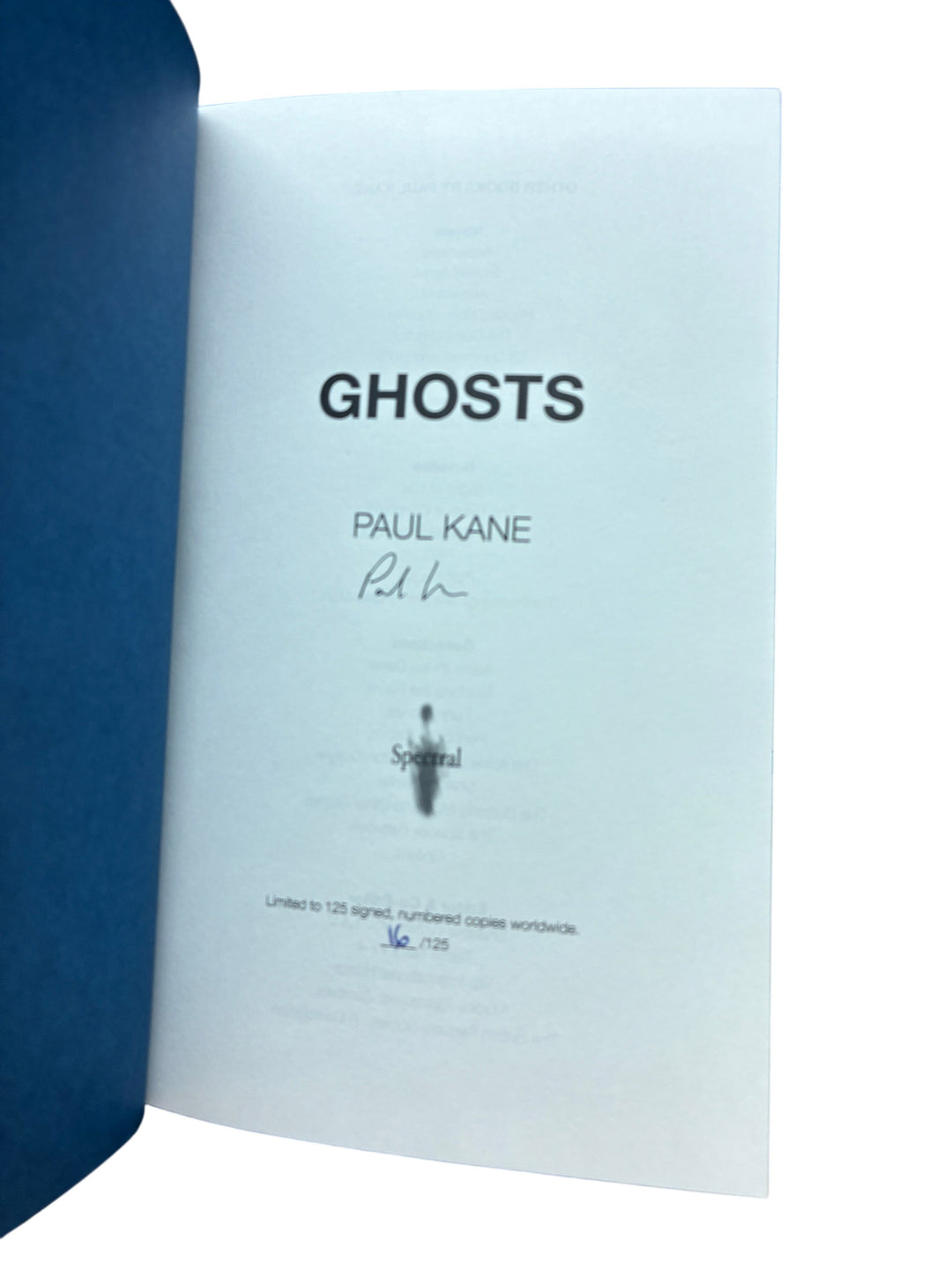 Kane, Paul - Ghosts - SIGNED