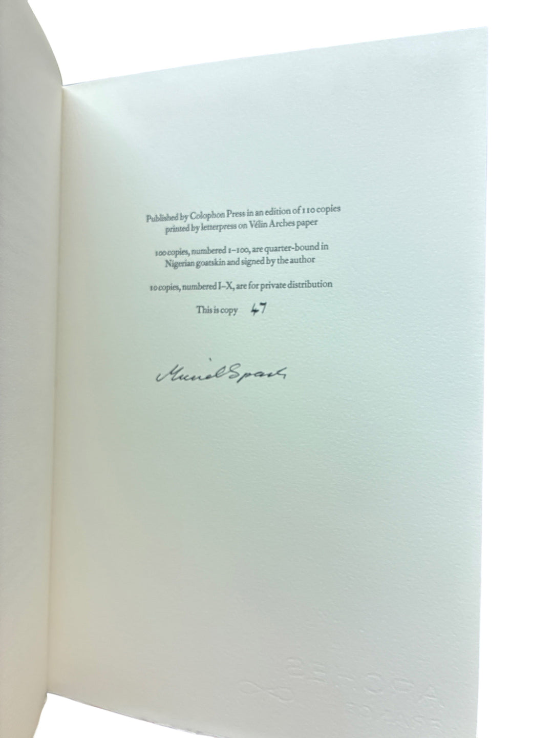 Spark, Muriel - Harper and Wilton - SIGNED