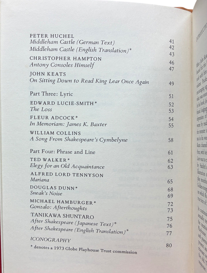 Hughes, Ted ; Enright, D J ; Soyinka, Wole ; Heaney, Seamus, etc - Poems for Shakespeare 2 - signed